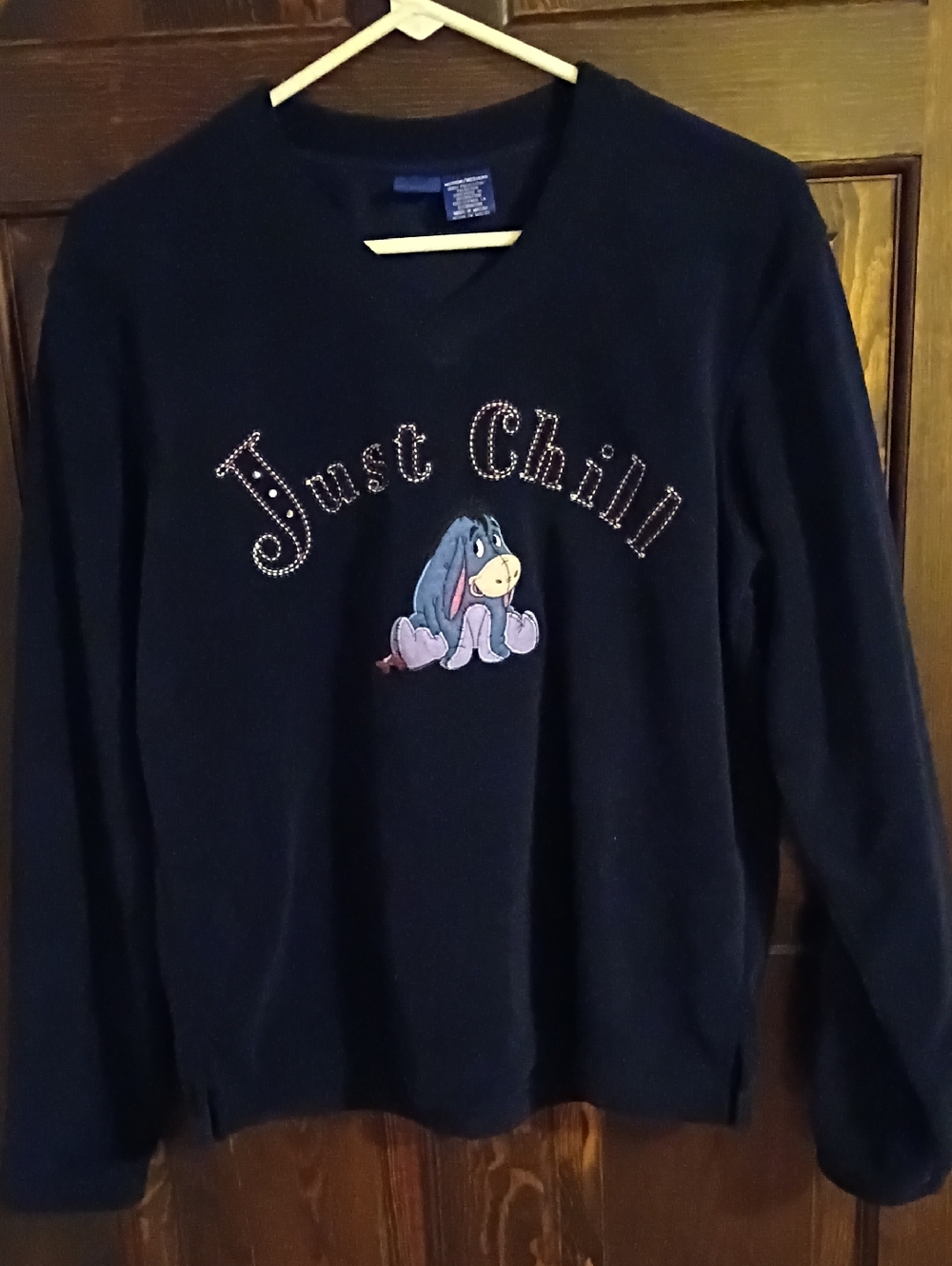 Disney Navy Blue " Just Chill " Eeyore  Sweatshirt